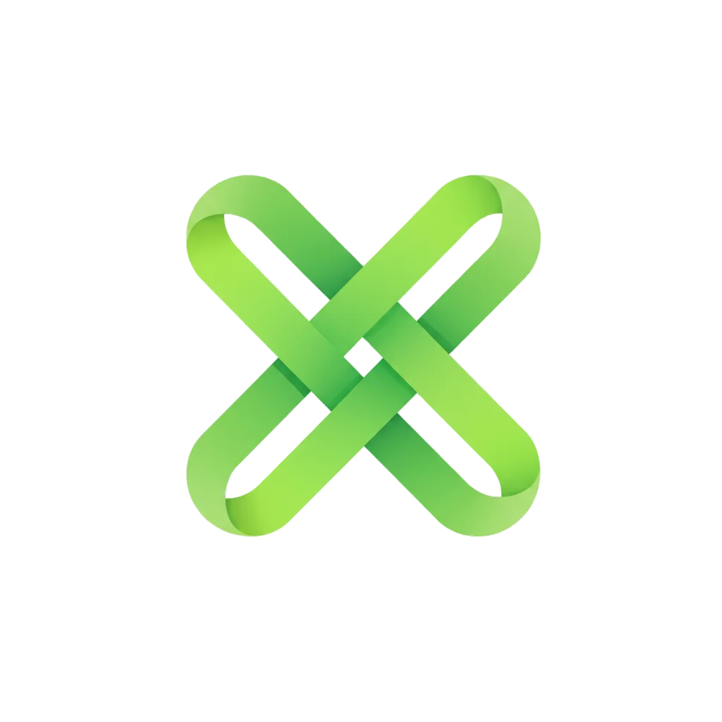 Logo X green